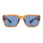 Mens Narrow Rectangle Vintage Style Bohemian Plastic Fashion Sunglasses