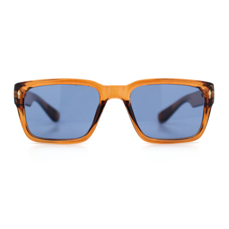 Mens Narrow Rectangle Vintage Style Bohemian Plastic Fashion Sunglasses