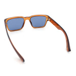 Mens Narrow Rectangle Vintage Style Bohemian Plastic Fashion Sunglasses