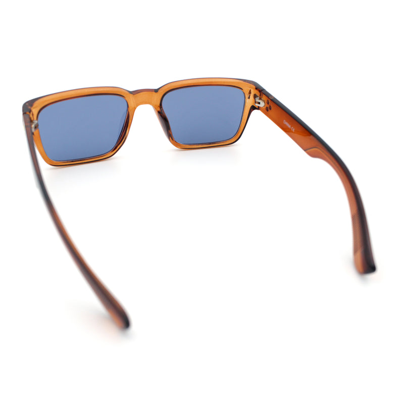 Mens Narrow Rectangle Vintage Style Bohemian Plastic Fashion Sunglasses