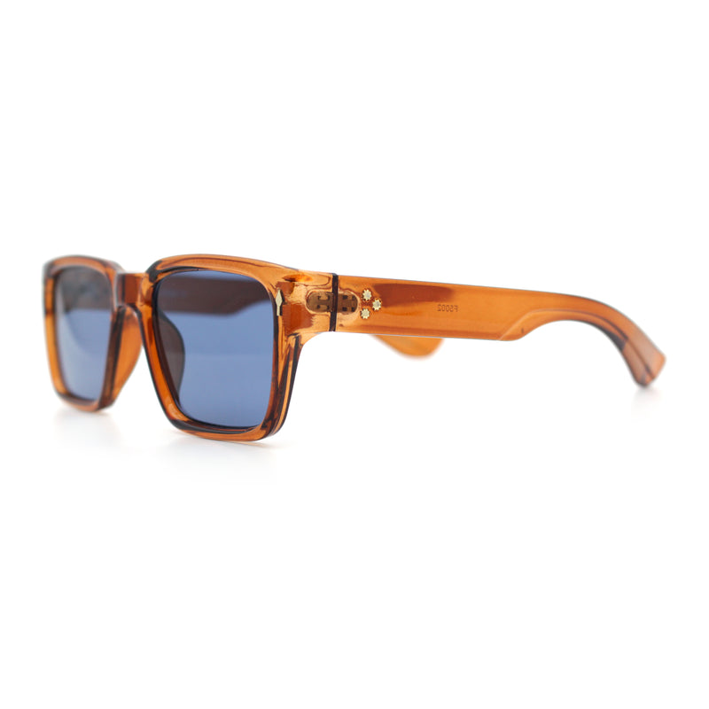 Mens Narrow Rectangle Vintage Style Bohemian Plastic Fashion Sunglasses
