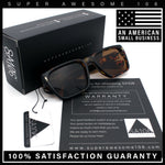 Mens Narrow Rectangle Vintage Style Bohemian Plastic Fashion Sunglasses