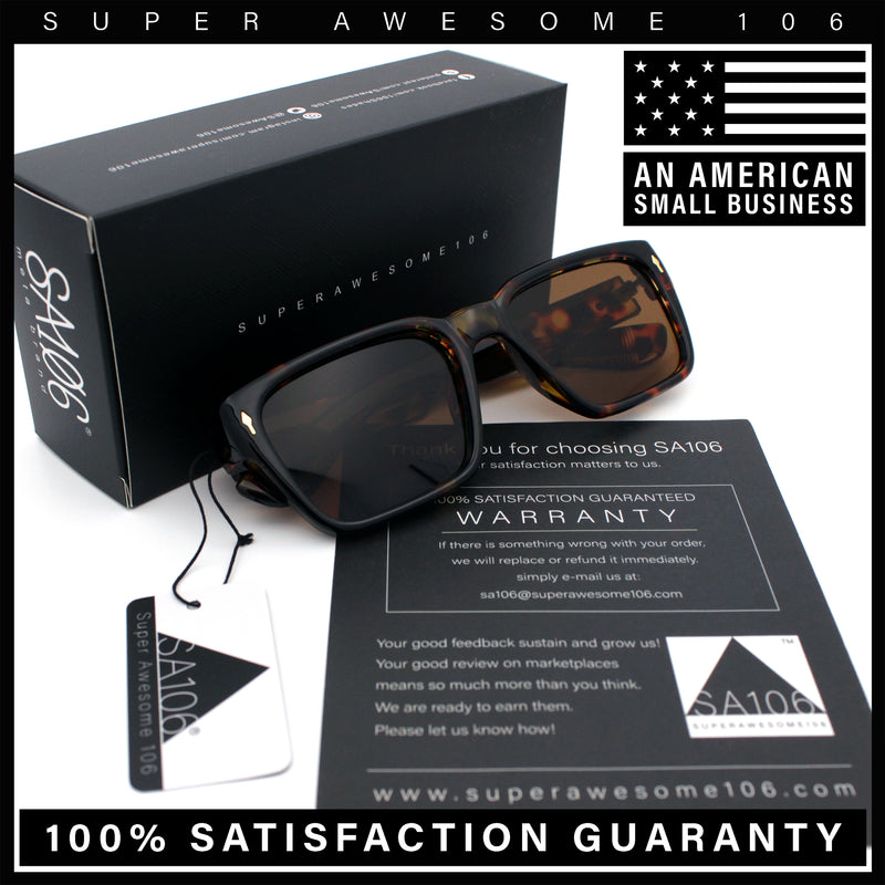 Mens Narrow Rectangle Vintage Style Bohemian Plastic Fashion Sunglasses