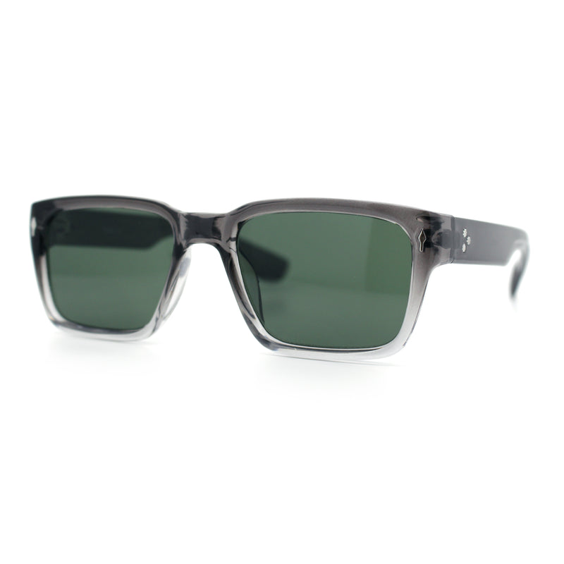 Mens Narrow Rectangle Vintage Style Bohemian Plastic Fashion Sunglasses