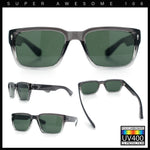 Mens Narrow Rectangle Vintage Style Bohemian Plastic Fashion Sunglasses