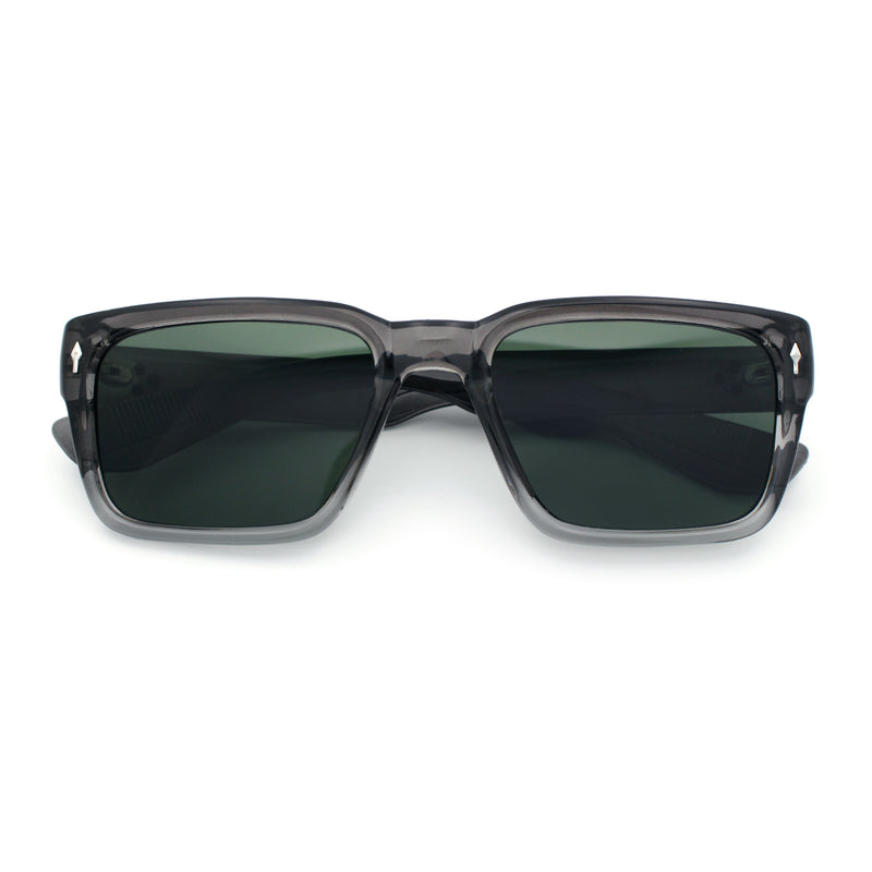 Mens Narrow Rectangle Vintage Style Bohemian Plastic Fashion Sunglasses