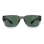 Mens Narrow Rectangle Vintage Style Bohemian Plastic Fashion Sunglasses