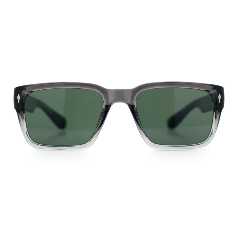 Mens Narrow Rectangle Vintage Style Bohemian Plastic Fashion Sunglasses