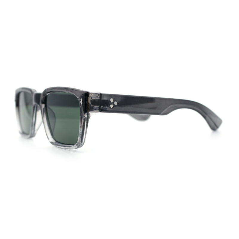Mens Narrow Rectangle Vintage Style Bohemian Plastic Fashion Sunglasses