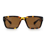 Mens Narrow Rectangle Vintage Style Bohemian Plastic Fashion Sunglasses
