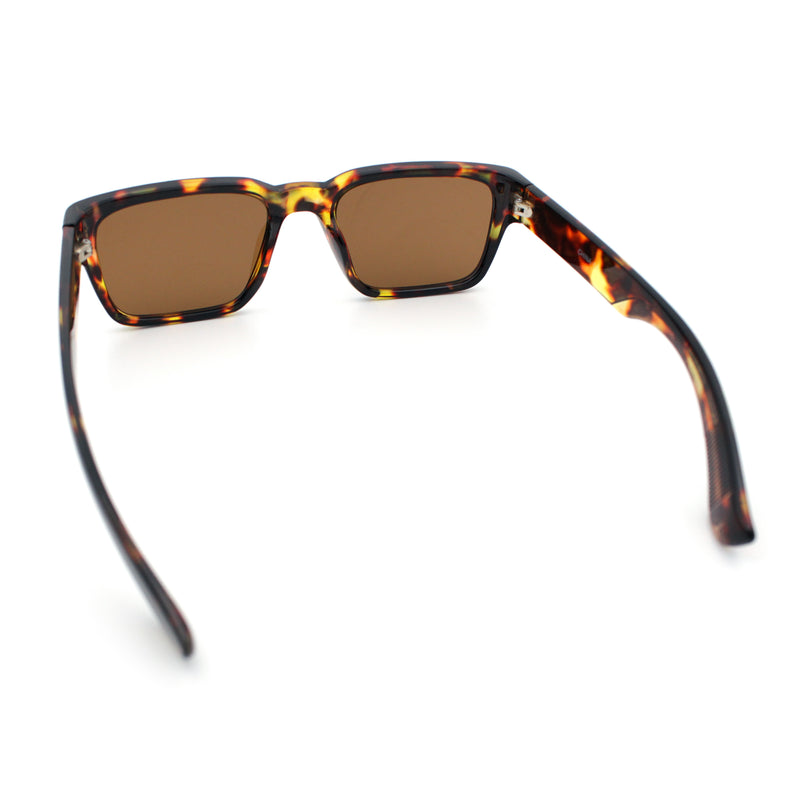 Mens Narrow Rectangle Vintage Style Bohemian Plastic Fashion Sunglasses
