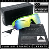 Polarized Mirror Mens Half Rim Rectangle Plastic Sport Wrap Around Sunglasses