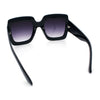 Womens Large Exaggerated Thick Plastic Mod Fashion Rectangle Sunglasses