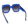 Womens Large Exaggerated Thick Plastic Mod Fashion Rectangle Sunglasses