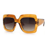 Womens Large Exaggerated Thick Plastic Mod Fashion Rectangle Sunglasses