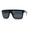 Polarized Mens Shield Oversized Rimless Skeleton Arm Print Horn Rim Sunglasses