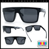 Polarized Mens Shield Oversized Rimless Skeleton Arm Print Horn Rim Sunglasses
