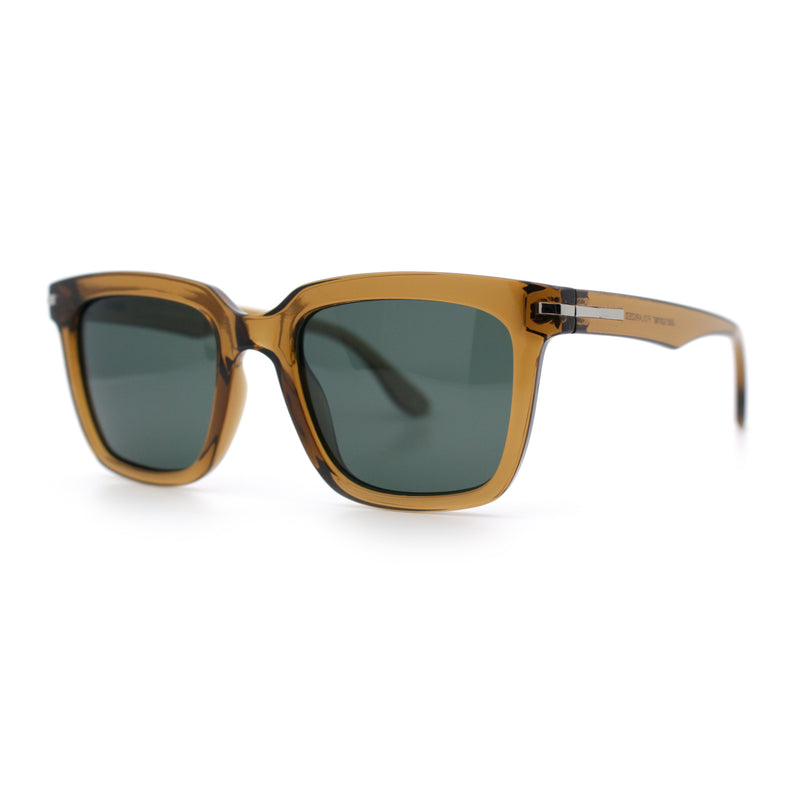 Gentlemanly Polarized Horn Rim Hipster Plastic Refined Fashion Sunglasses