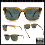 Gentlemanly Polarized Horn Rim Hipster Plastic Refined Fashion Sunglasses