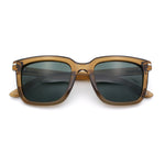 Gentlemanly Polarized Horn Rim Hipster Plastic Refined Fashion Sunglasses