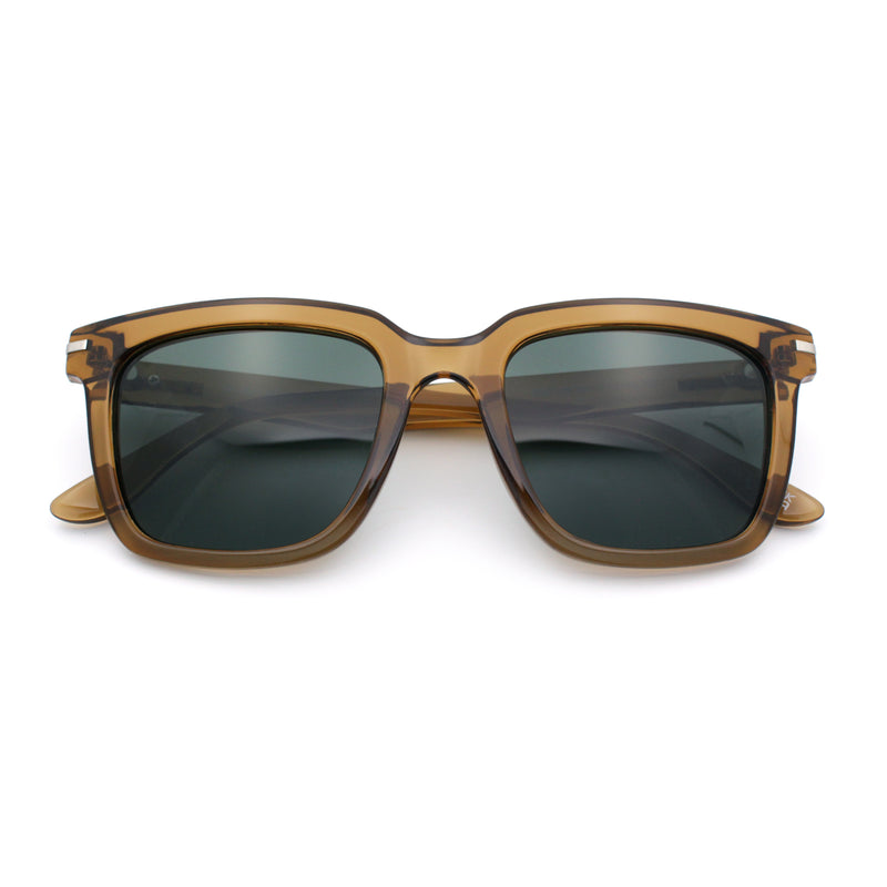 Gentlemanly Polarized Horn Rim Hipster Plastic Refined Fashion Sunglasses