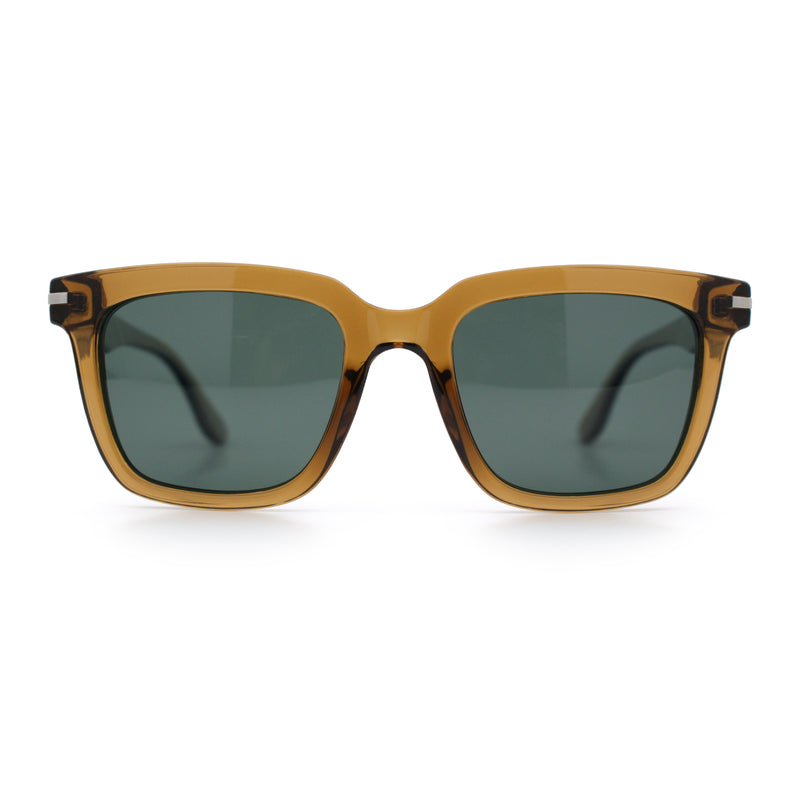 Gentlemanly Polarized Horn Rim Hipster Plastic Refined Fashion Sunglasses