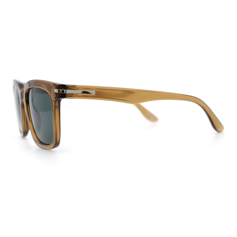 Gentlemanly Polarized Horn Rim Hipster Plastic Refined Fashion Sunglasses