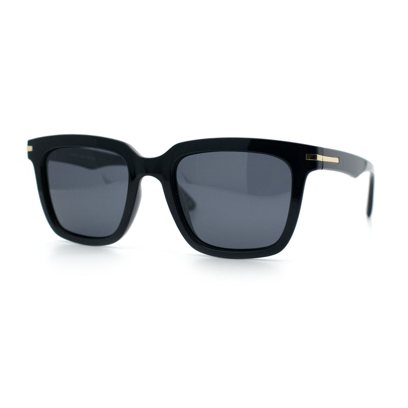 Gentlemanly Polarized Horn Rim Hipster Plastic Refined Fashion Sunglasses