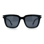 Gentlemanly Polarized Horn Rim Hipster Plastic Refined Fashion Sunglasses
