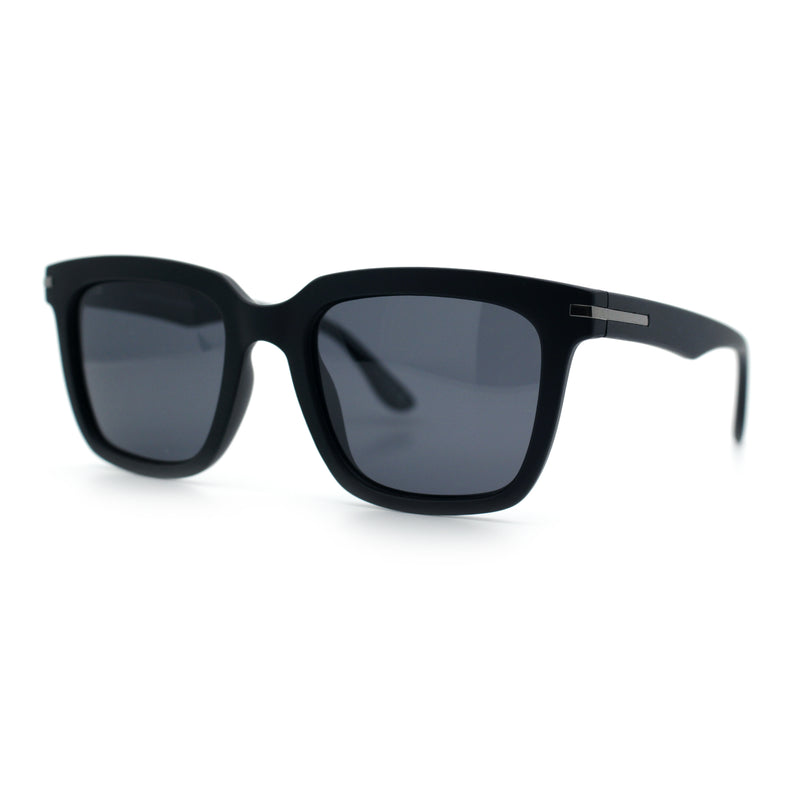 Gentlemanly Polarized Horn Rim Hipster Plastic Refined Fashion Sunglasses