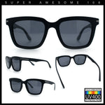Gentlemanly Polarized Horn Rim Hipster Plastic Refined Fashion Sunglasses