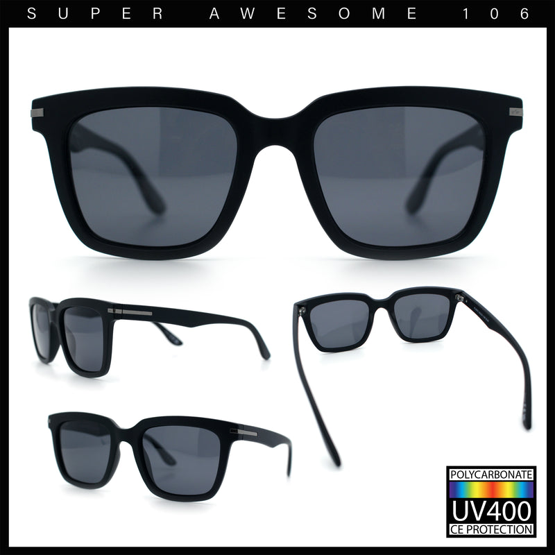 Gentlemanly Polarized Horn Rim Hipster Plastic Refined Fashion Sunglasses