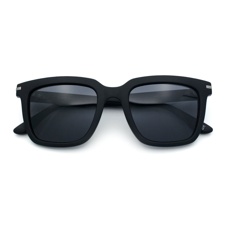 Gentlemanly Polarized Horn Rim Hipster Plastic Refined Fashion Sunglasses