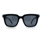Gentlemanly Polarized Horn Rim Hipster Plastic Refined Fashion Sunglasses