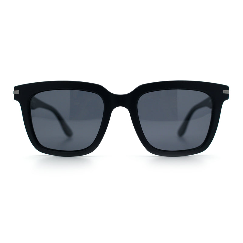 Gentlemanly Polarized Horn Rim Hipster Plastic Refined Fashion Sunglasses