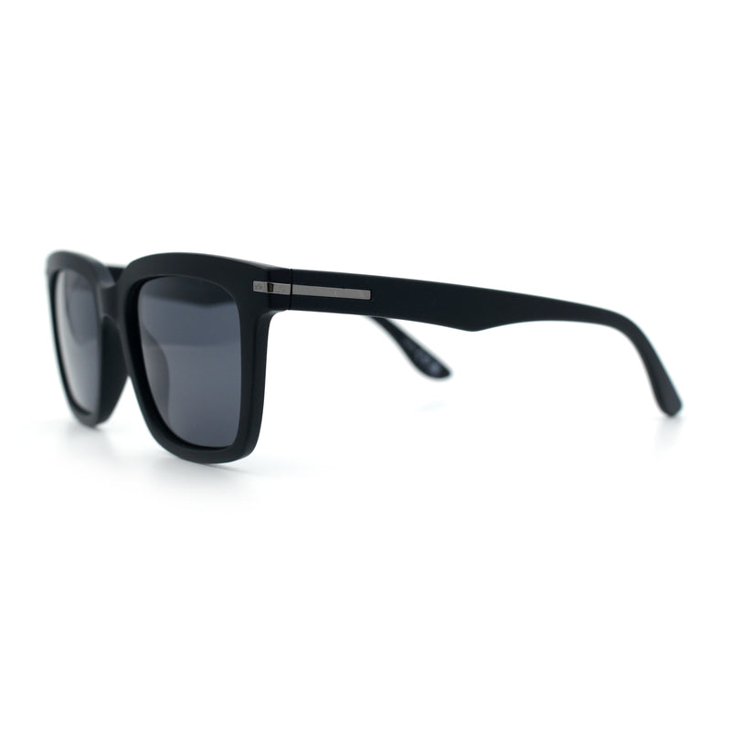 Gentlemanly Polarized Horn Rim Hipster Plastic Refined Fashion Sunglasses