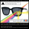Gentlemanly Polarized Horn Rim Hipster Plastic Refined Fashion Sunglasses