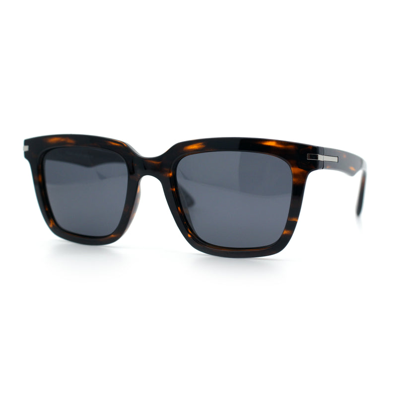 Gentlemanly Polarized Horn Rim Hipster Plastic Refined Fashion Sunglasses