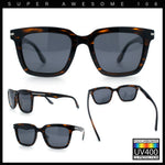 Gentlemanly Polarized Horn Rim Hipster Plastic Refined Fashion Sunglasses