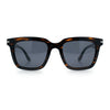 Gentlemanly Polarized Horn Rim Hipster Plastic Refined Fashion Sunglasses