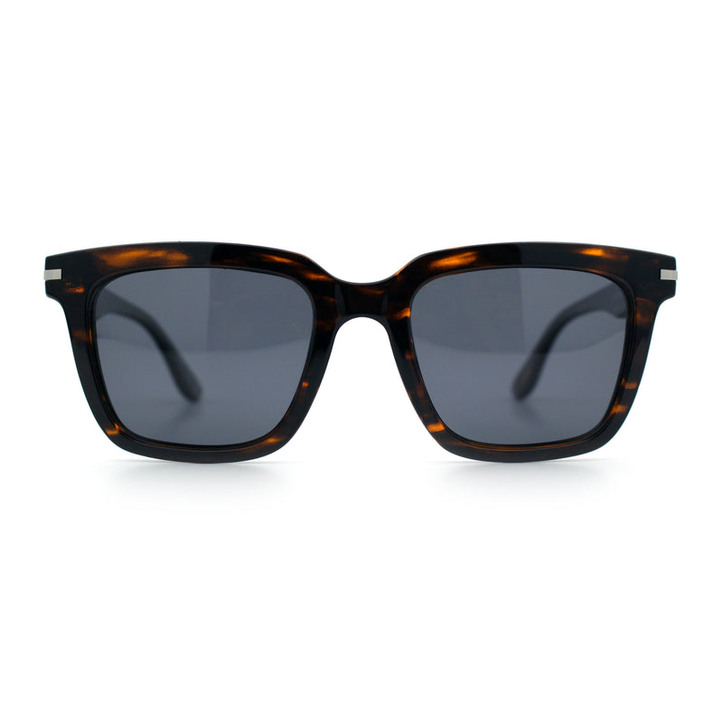 Gentlemanly Polarized Horn Rim Hipster Plastic Refined Fashion Sunglasses