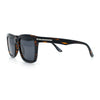 Gentlemanly Polarized Horn Rim Hipster Plastic Refined Fashion Sunglasses