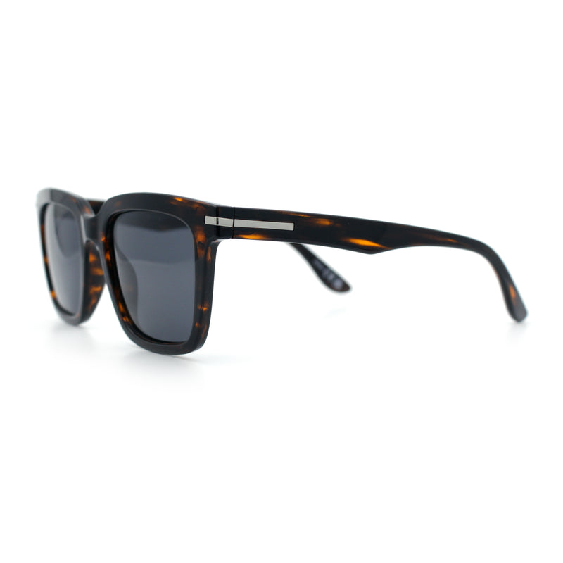 Gentlemanly Polarized Horn Rim Hipster Plastic Refined Fashion Sunglasses