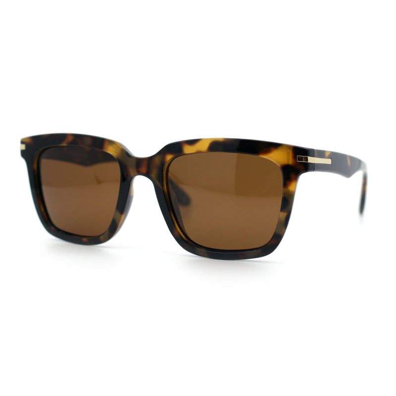 Gentlemanly Polarized Horn Rim Hipster Plastic Refined Fashion Sunglasses