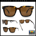 Gentlemanly Polarized Horn Rim Hipster Plastic Refined Fashion Sunglasses