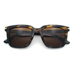 Gentlemanly Polarized Horn Rim Hipster Plastic Refined Fashion Sunglasses