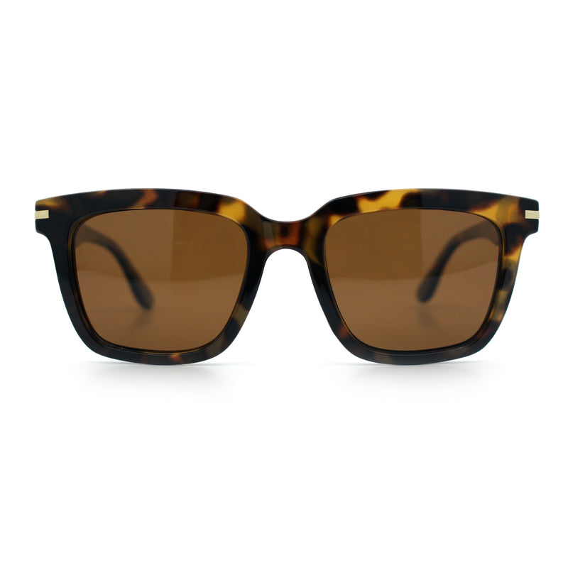Gentlemanly Polarized Horn Rim Hipster Plastic Refined Fashion Sunglasses