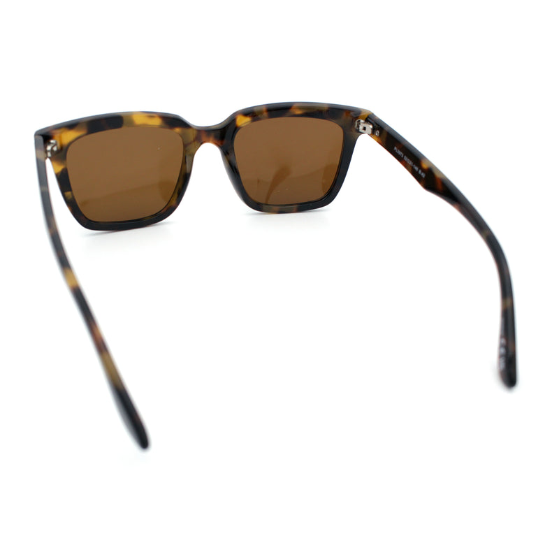 Gentlemanly Polarized Horn Rim Hipster Plastic Refined Fashion Sunglasses