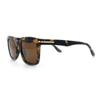 Gentlemanly Polarized Horn Rim Hipster Plastic Refined Fashion Sunglasses