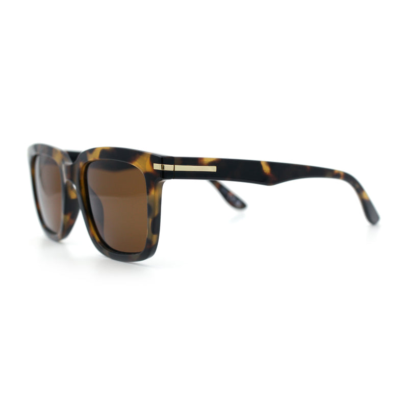 Gentlemanly Polarized Horn Rim Hipster Plastic Refined Fashion Sunglasses